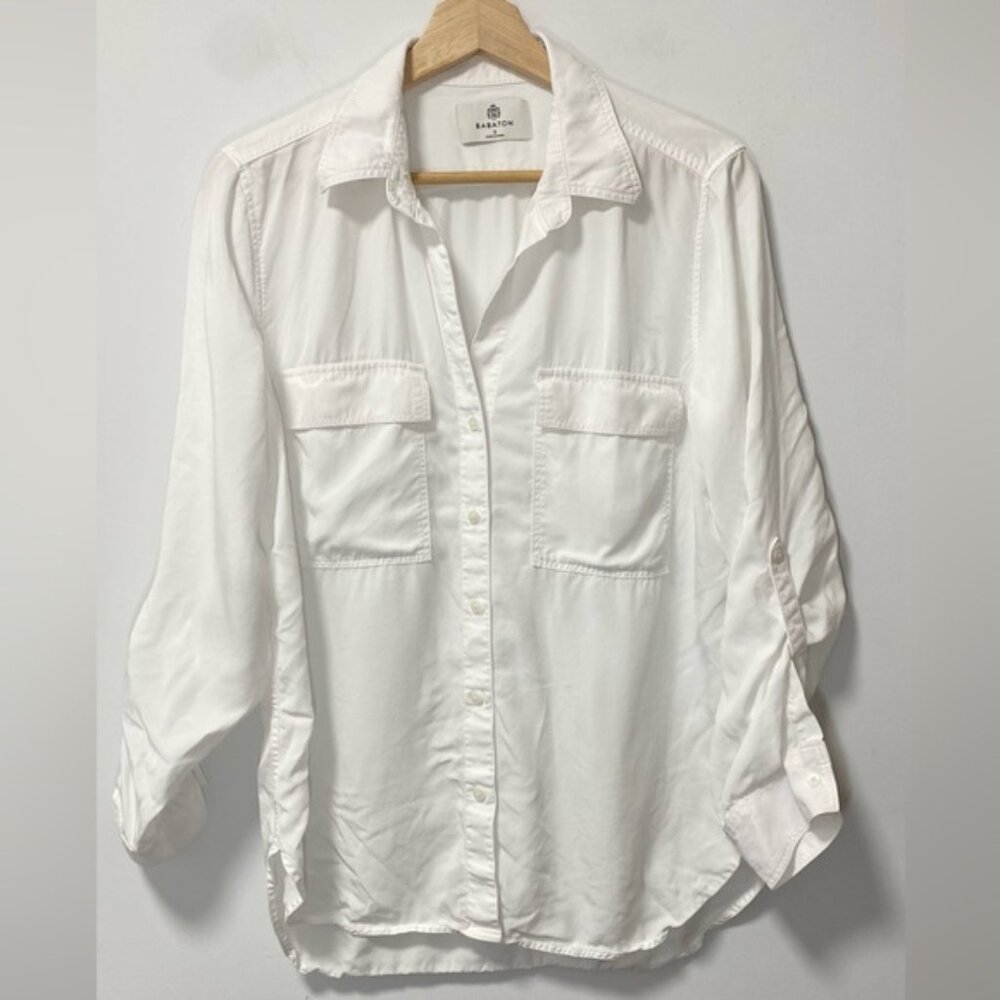 Aritzia White Button-Up Utility Shirt - Picture 4 of 8